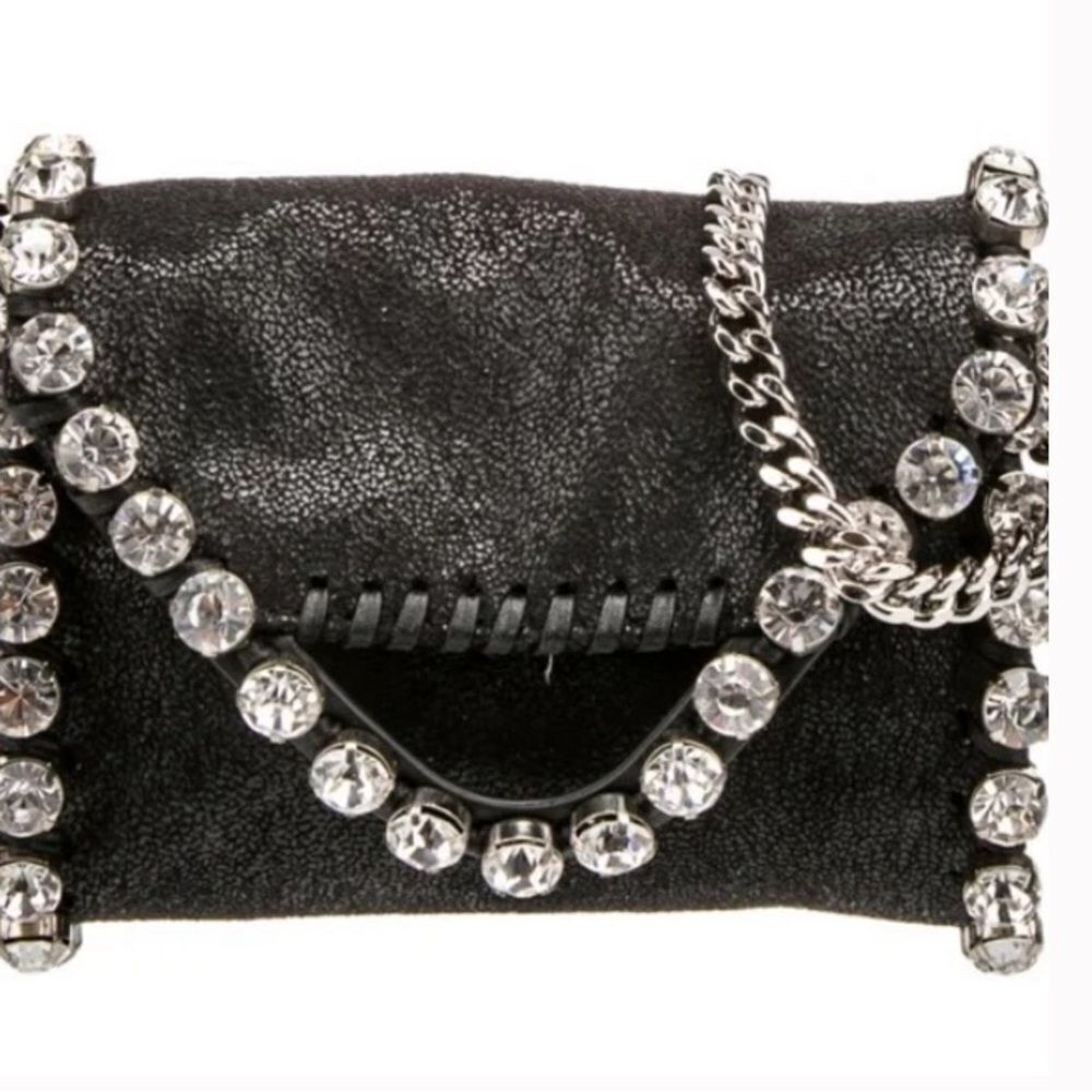 *Stella McCartney* Vegan Metallic Suede *Crstal-Studded* Mini Crossbody … - Picture 4 of 8